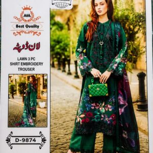 Lawn 3 piece unstitched suit.