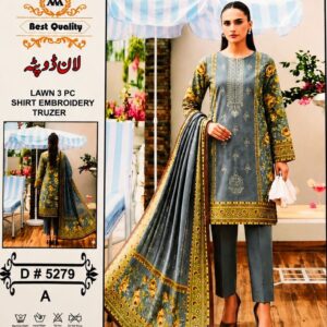 Lawn 3 piece unstitched suit.