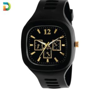 men-black-silicone-analogue-watch-with-gold-accents