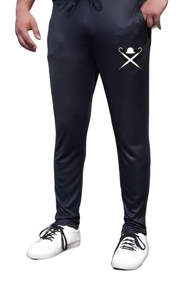 Men's black stylish printed track suit. - Image 2