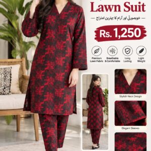 Women's lawn 2 piece unstitched suit.