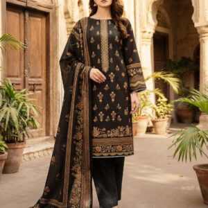 Maria.B Dhanak collection embroidery or printed unstitched suit.