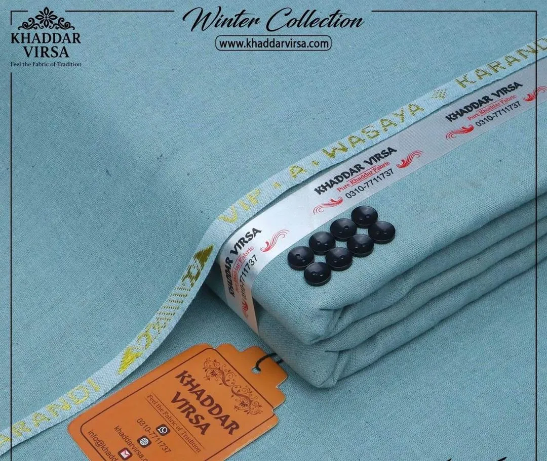 Premium winter unstitched khaddar suit.