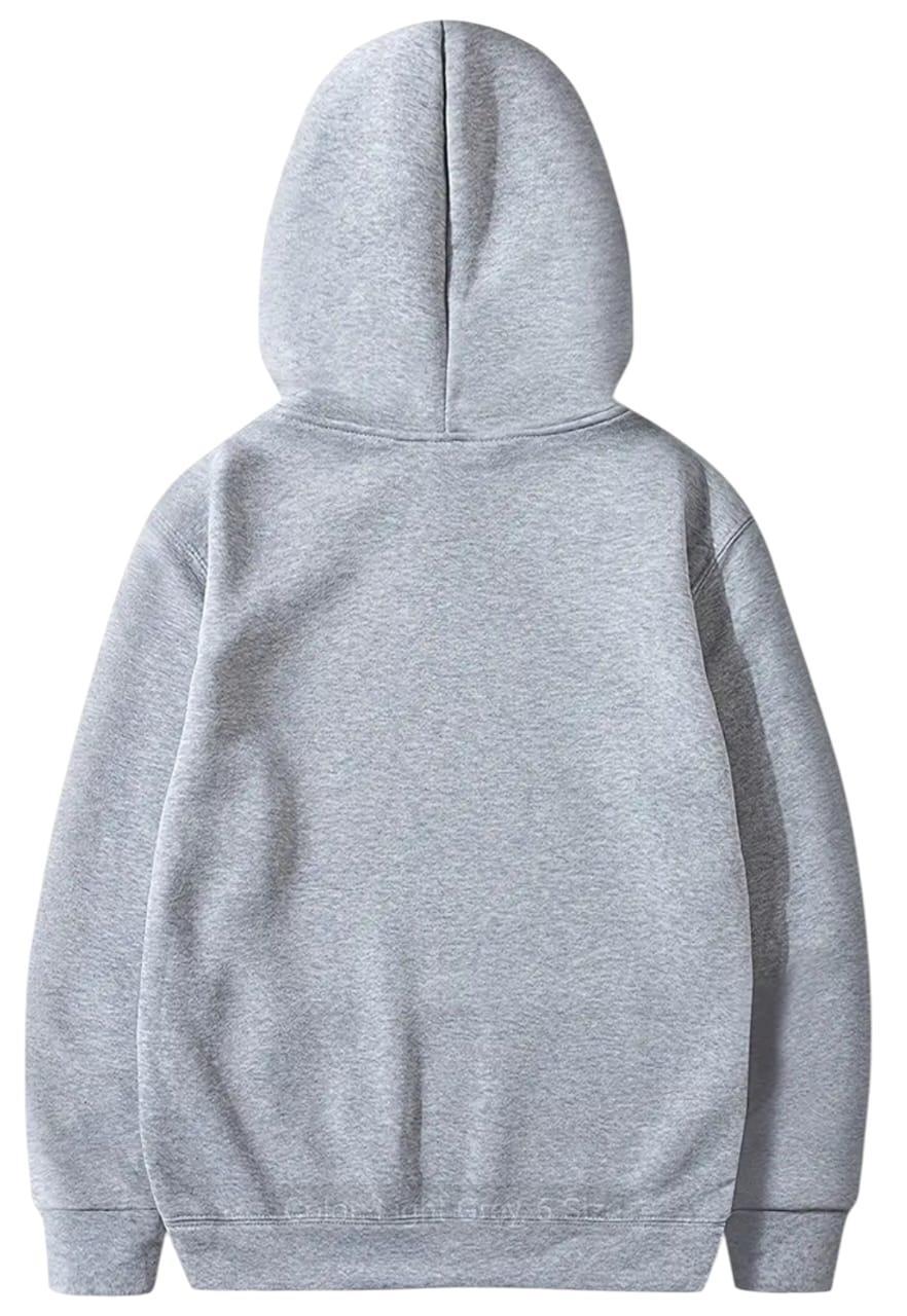 Grey cotton hoodie men's. - Image 2