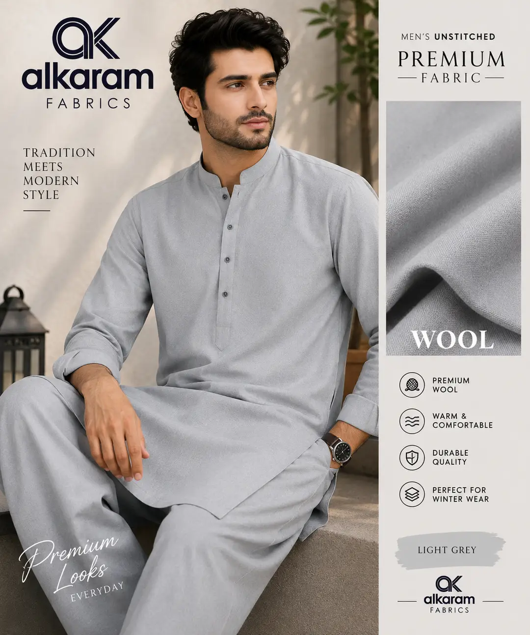 Men's winter collection unstitched suit. - Image 2